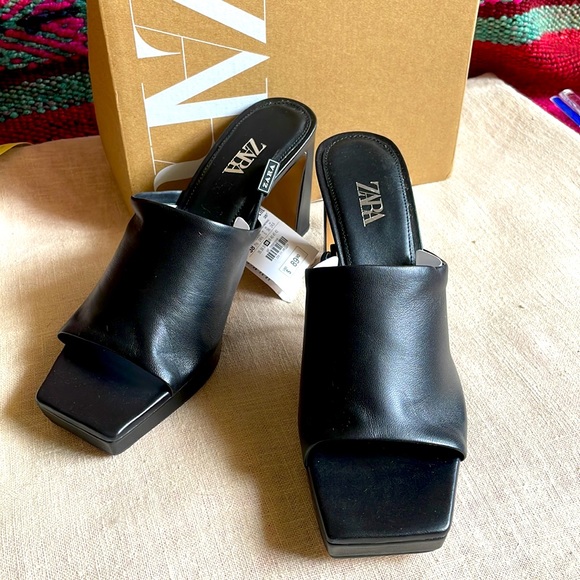 Zara Leather Mules / 38 - Picture 2 of 4